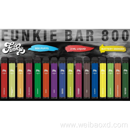 Wholesale stock 800 Puffs Fruit Flavors Disposable Vape